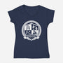 Generation X School-Womens-V-Neck-Tee-DrMonekers