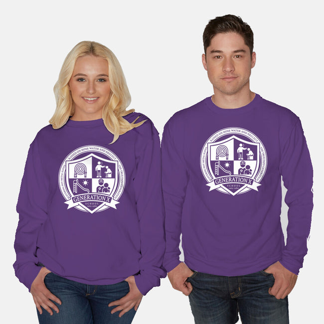 Generation X School-Unisex-Crew Neck-Sweatshirt-DrMonekers