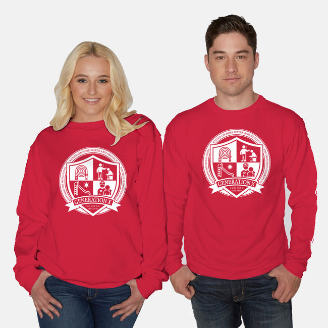Generation X School-Unisex-Crew Neck-Sweatshirt-DrMonekers