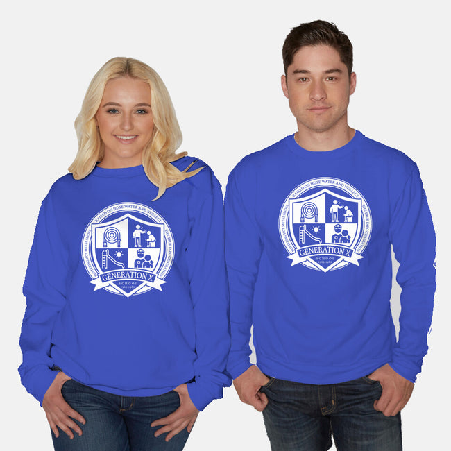 Generation X School-Unisex-Crew Neck-Sweatshirt-DrMonekers