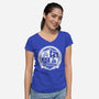 Generation X School-Womens-V-Neck-Tee-DrMonekers