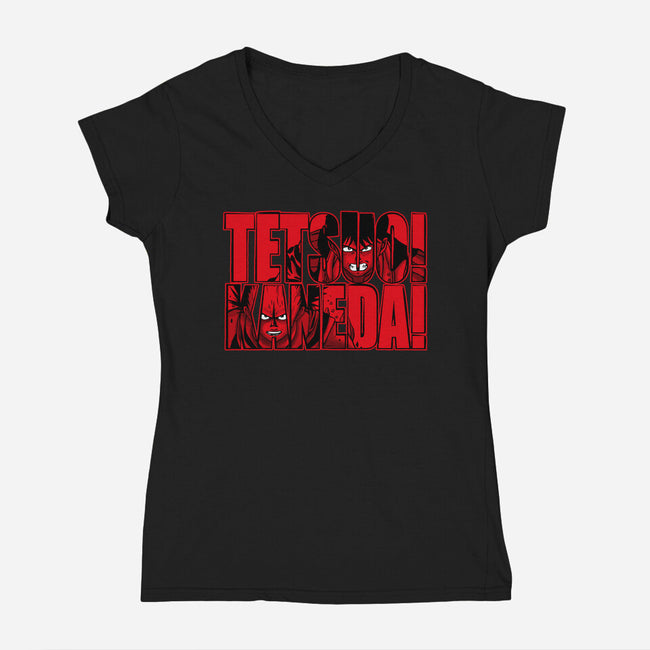 Neotokyo Duel-Womens-V-Neck-Tee-demonigote