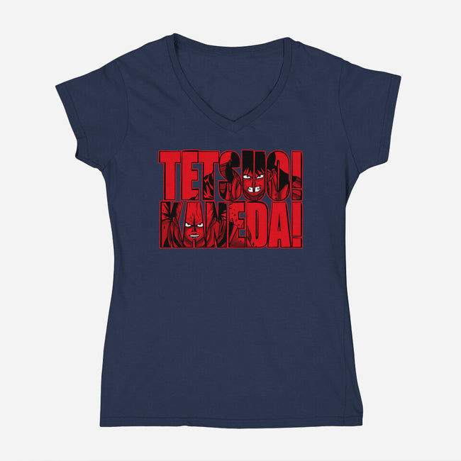 Neotokyo Duel-Womens-V-Neck-Tee-demonigote
