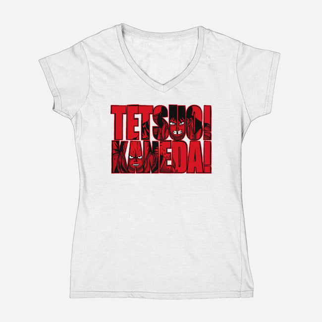 Neotokyo Duel-Womens-V-Neck-Tee-demonigote