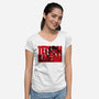 Neotokyo Duel-Womens-V-Neck-Tee-demonigote