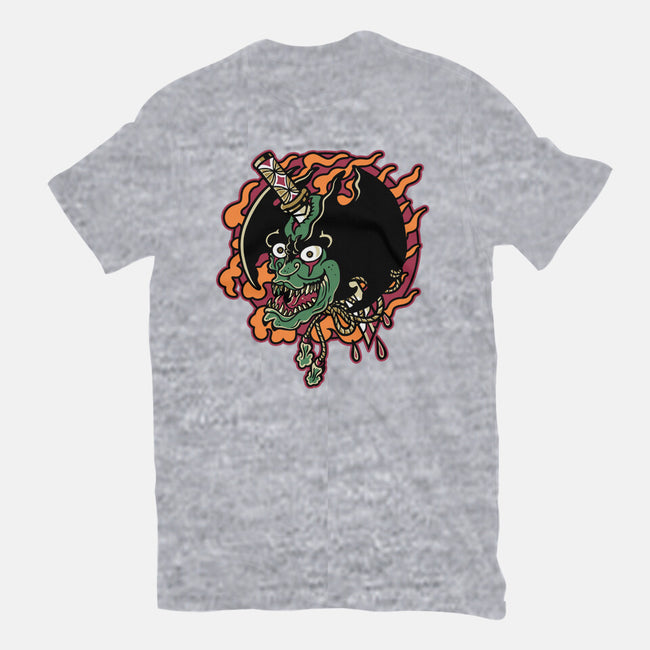 Slayed Devil-Womens-Fitted-Tee-demonigote