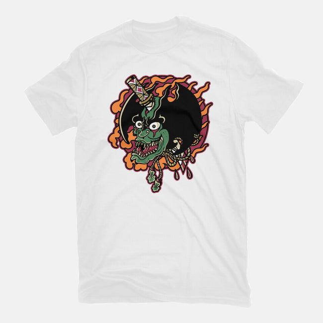 Slayed Devil-Womens-Fitted-Tee-demonigote