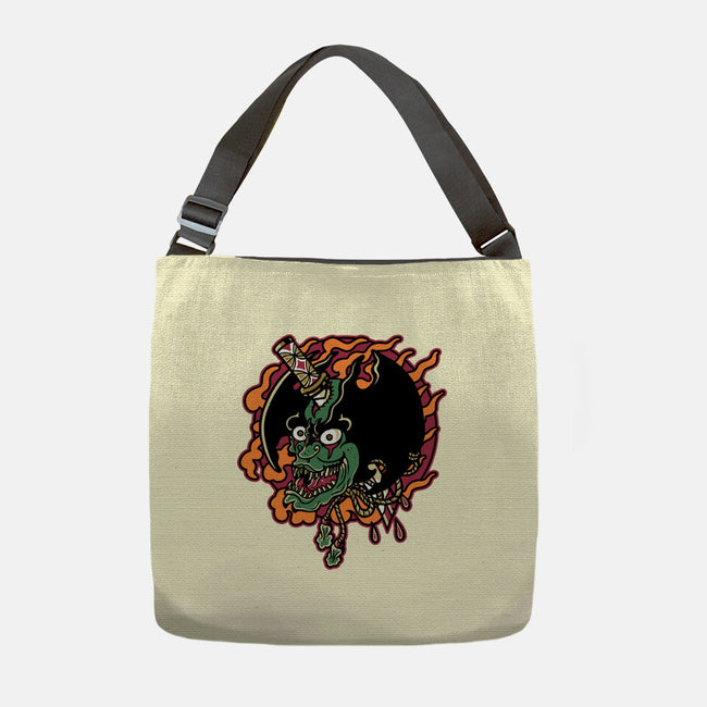 Slayed Devil-None-Adjustable Tote-Bag-demonigote