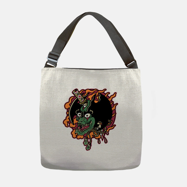 Slayed Devil-None-Adjustable Tote-Bag-demonigote