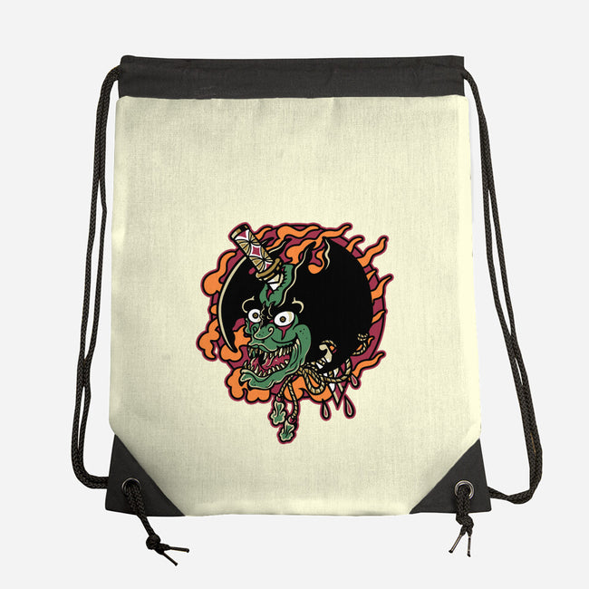 Slayed Devil-None-Drawstring-Bag-demonigote