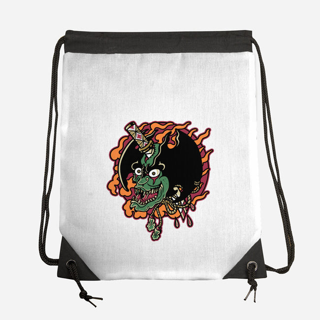 Slayed Devil-None-Drawstring-Bag-demonigote