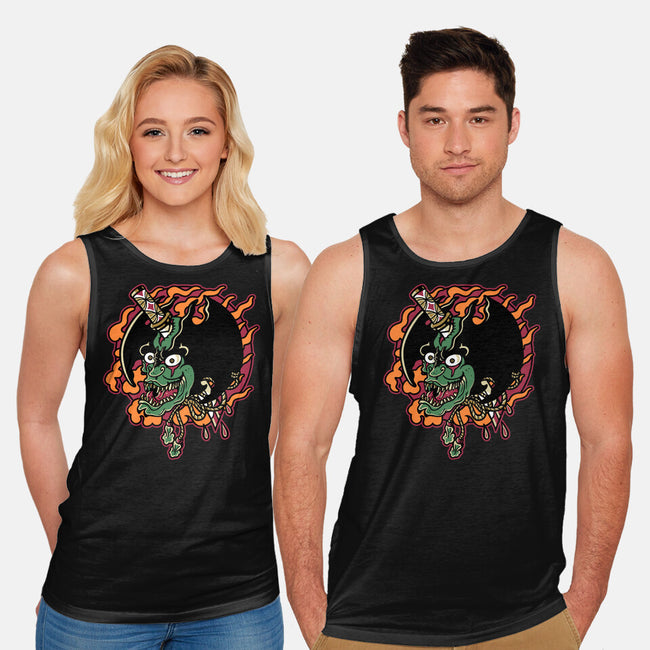 Slayed Devil-Unisex-Basic-Tank-demonigote