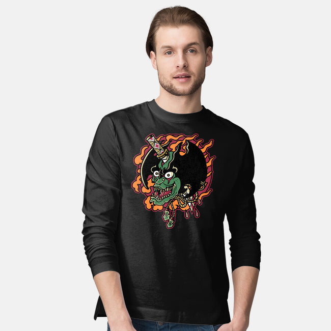 Slayed Devil-Mens-Long Sleeved-Tee-demonigote
