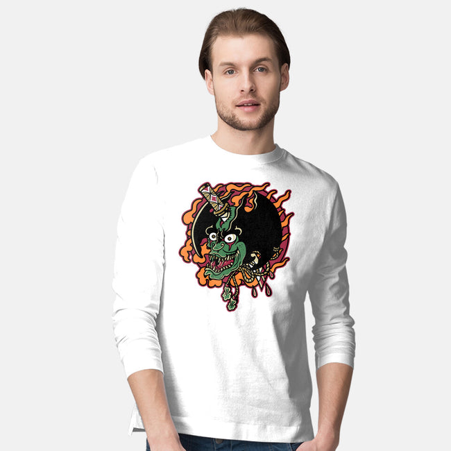 Slayed Devil-Mens-Long Sleeved-Tee-demonigote