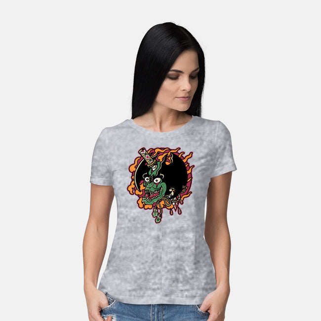 Slayed Devil-Womens-Basic-Tee-demonigote