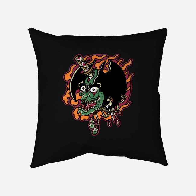 Slayed Devil-None-Removable Cover w Insert-Throw Pillow-demonigote