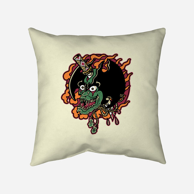 Slayed Devil-None-Removable Cover w Insert-Throw Pillow-demonigote