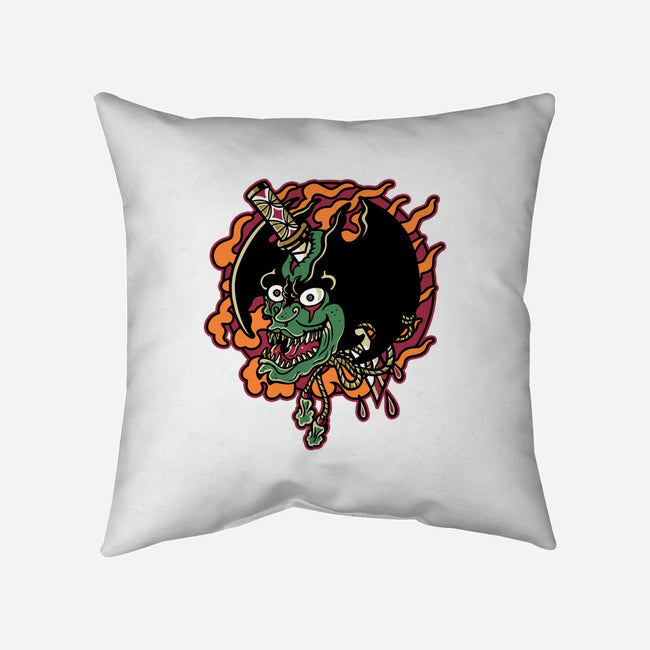 Slayed Devil-None-Removable Cover w Insert-Throw Pillow-demonigote
