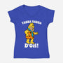 Modern Stone Age Stupid-Womens-V-Neck-Tee-Boggs Nicolas
