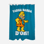 Modern Stone Age Stupid-None-Polyester-Shower Curtain-Boggs Nicolas