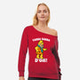Modern Stone Age Stupid-Womens-Off Shoulder-Sweatshirt-Boggs Nicolas