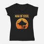 The Man Of Steelian-Womens-V-Neck-Tee-Boggs Nicolas