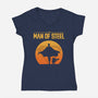 The Man Of Steelian-Womens-V-Neck-Tee-Boggs Nicolas
