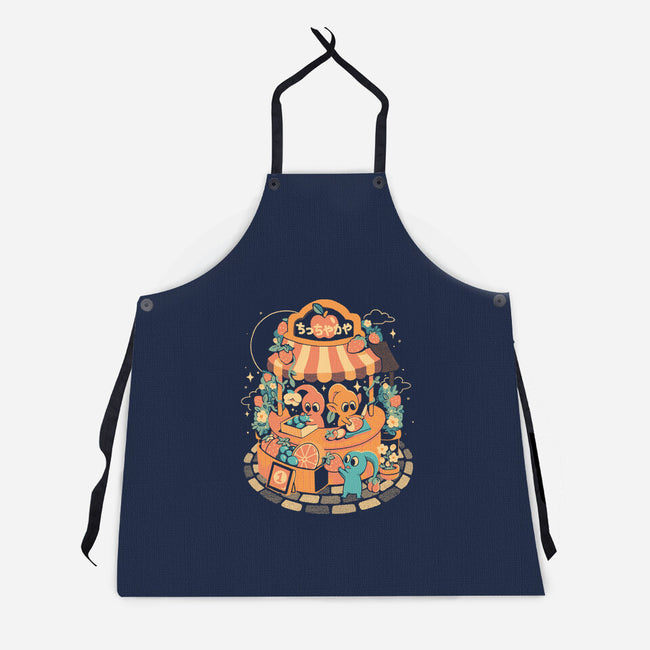 Tiny Fruit Market-Unisex-Kitchen-Apron-eduely