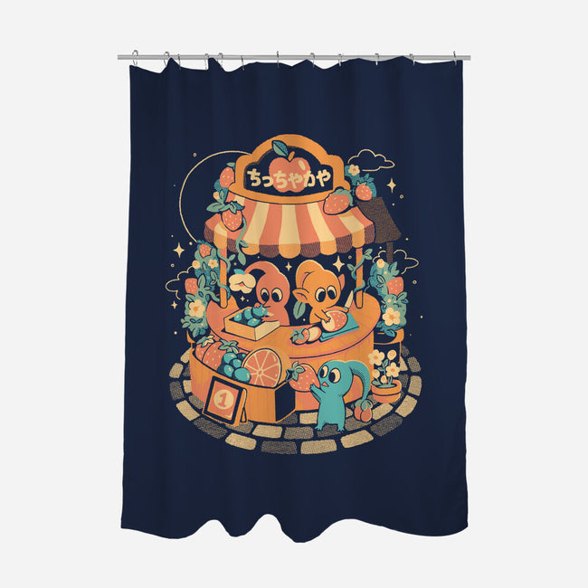 Tiny Fruit Market-None-Polyester-Shower Curtain-eduely