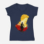 Brushface Expeditioner-Womens-V-Neck-Tee-hypertwenty