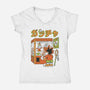 Monkey Plush-Womens-V-Neck-Tee-Henrique Torres
