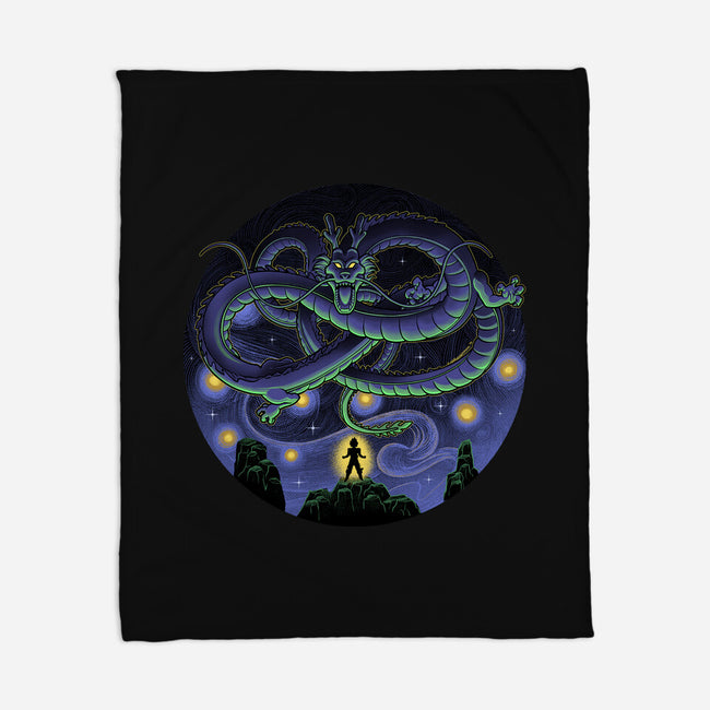 Shenron Starry Night-None-Fleece-Blanket-Astrobot Invention