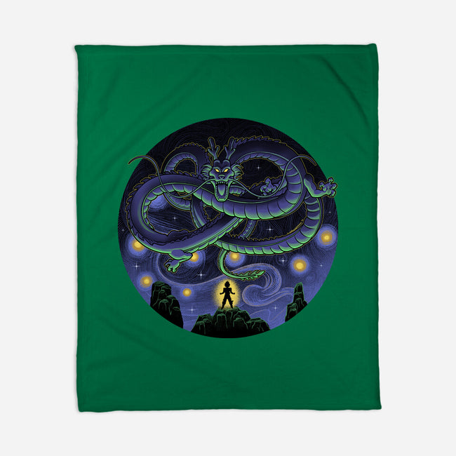 Shenron Starry Night-None-Fleece-Blanket-Astrobot Invention