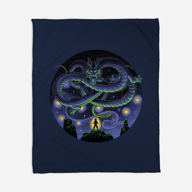 Shenron Starry Night-None-Fleece-Blanket-Astrobot Invention