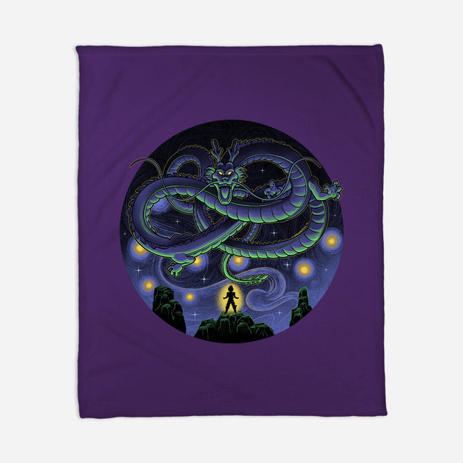 Shenron Starry Night-None-Fleece-Blanket-Astrobot Invention