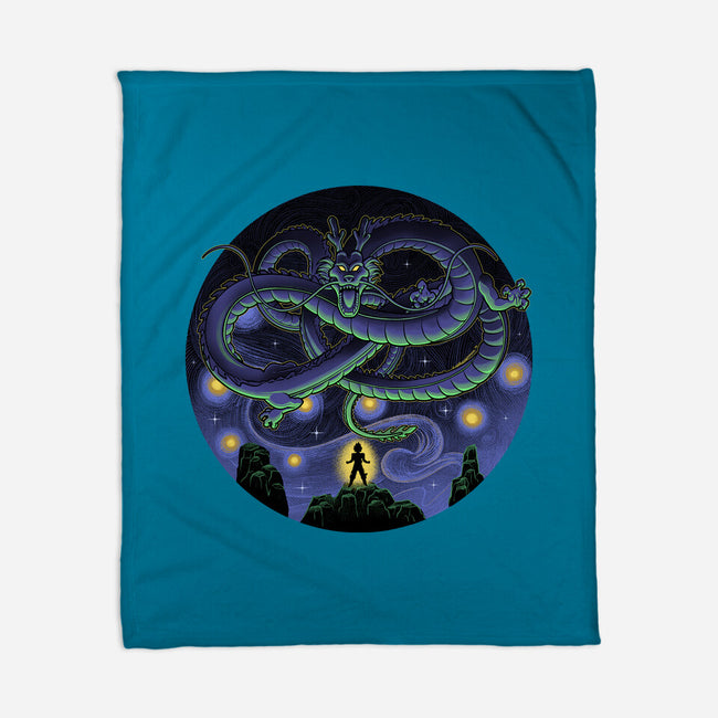 Shenron Starry Night-None-Fleece-Blanket-Astrobot Invention