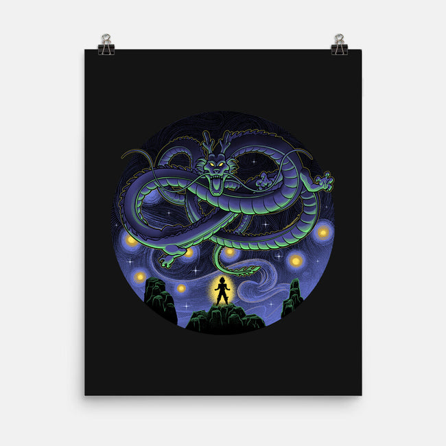 Shenron Starry Night-None-Matte-Poster-Astrobot Invention