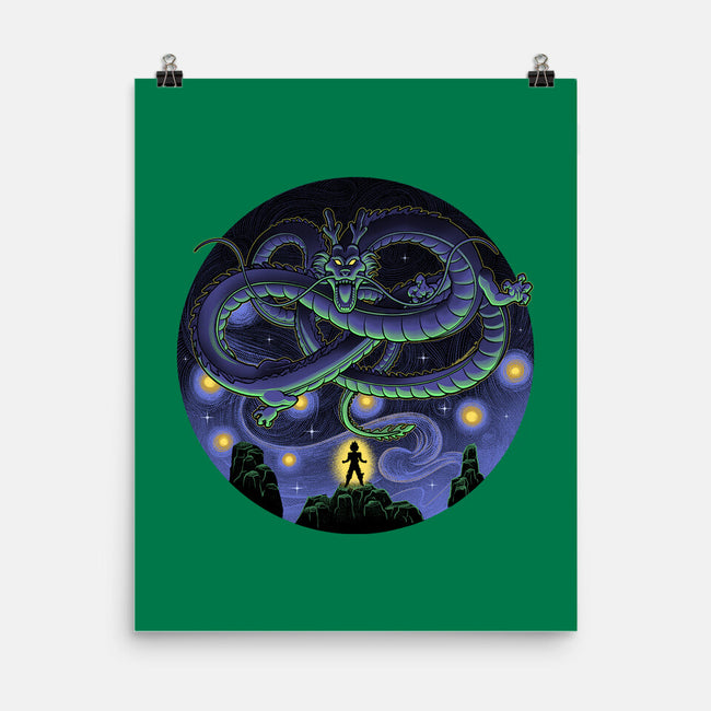 Shenron Starry Night-None-Matte-Poster-Astrobot Invention