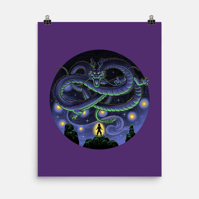 Shenron Starry Night-None-Matte-Poster-Astrobot Invention