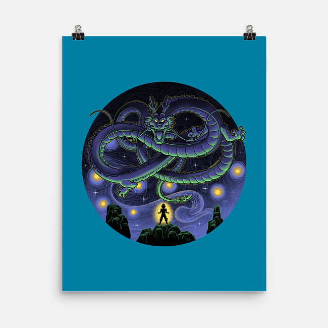Shenron Starry Night-None-Matte-Poster-Astrobot Invention