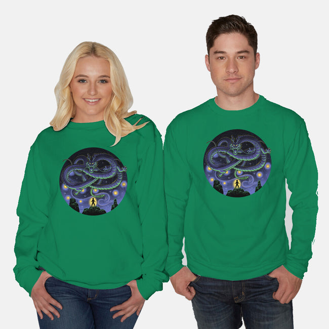 Shenron Starry Night-Unisex-Crew Neck-Sweatshirt-Astrobot Invention