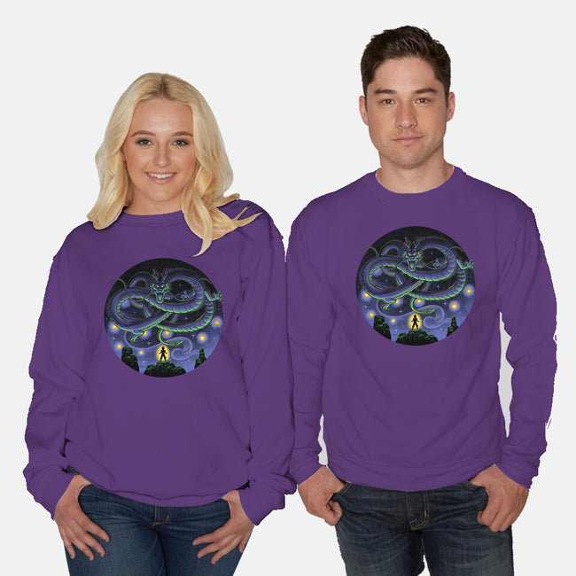 Shenron Starry Night-Unisex-Crew Neck-Sweatshirt-Astrobot Invention