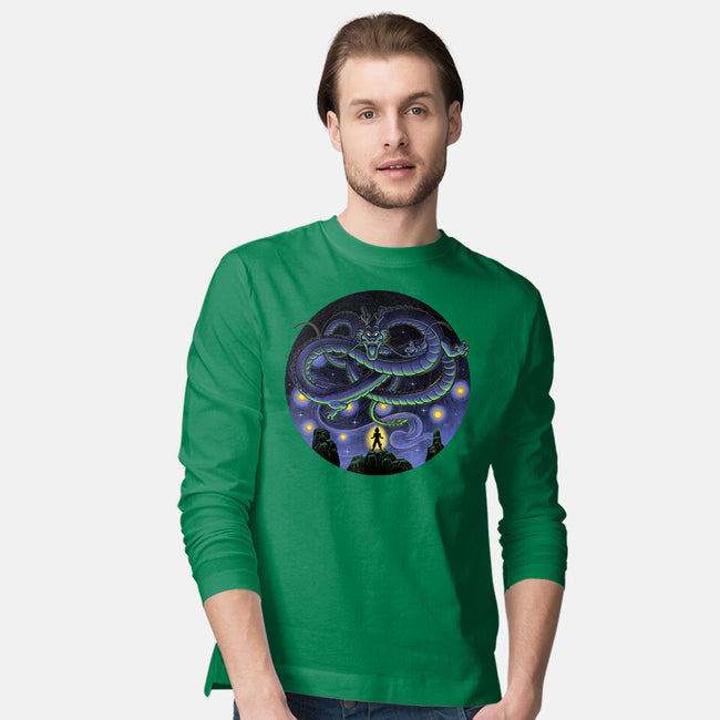 Shenron Starry Night-Mens-Long Sleeved-Tee-Astrobot Invention