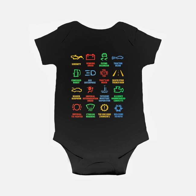 Warning Lights-Baby-Basic-Onesie-kg07