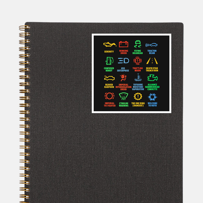 Warning Lights-None-Glossy-Sticker-kg07