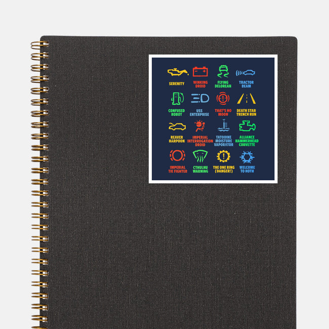 Warning Lights-None-Glossy-Sticker-kg07