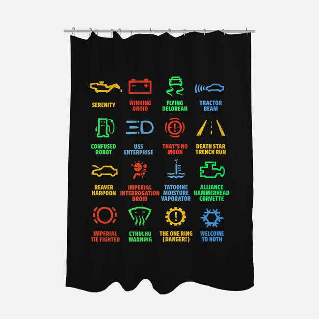 Warning Lights-None-Polyester-Shower Curtain-kg07