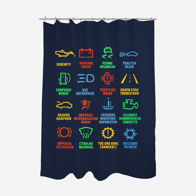 Warning Lights-None-Polyester-Shower Curtain-kg07