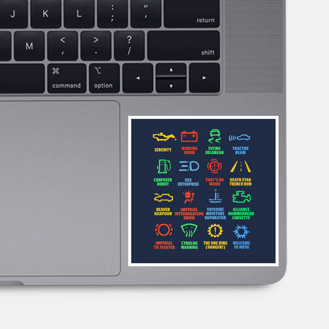 Warning Lights-None-Glossy-Sticker-kg07
