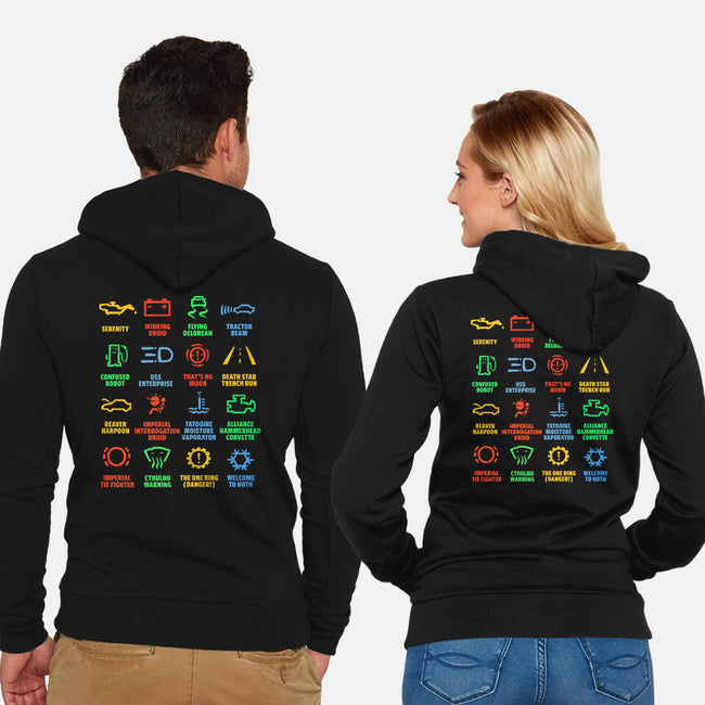 Warning Lights-Unisex-Zip-Up-Sweatshirt-kg07